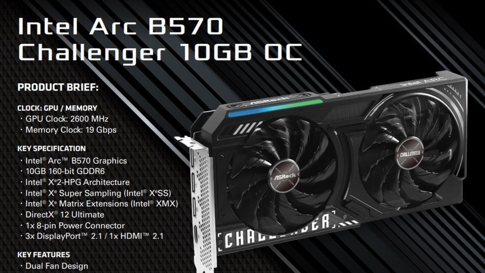 หลุดสเปก Arc B570 การ์ดจอของ Intel ที่กำลังจะเปิดตัวใน 3 ธ.ค. นี้