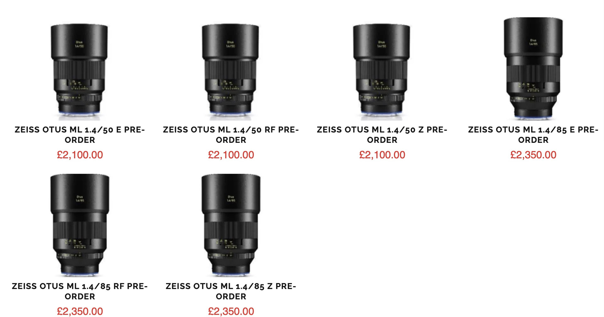 หลุดเต็ม ๆ ! ZEISS OTUS ML 50mm F1.4 และ 85mm F1.4 ซีรีส์ในตำนานเวอร์ชันมิเรอร์เลส