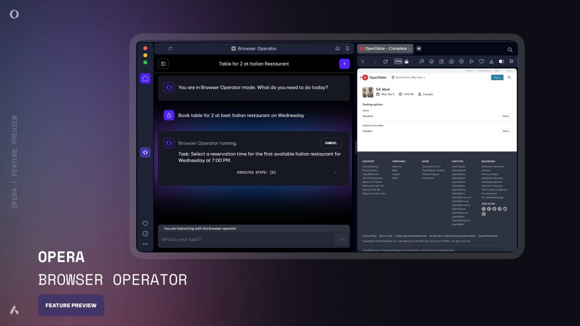 Opera เปิดตัว Browser Operator ช่วยผู้ใช้ทำงานบนเว็บผ่านเบราว์เซอร์อัตโนมัติ